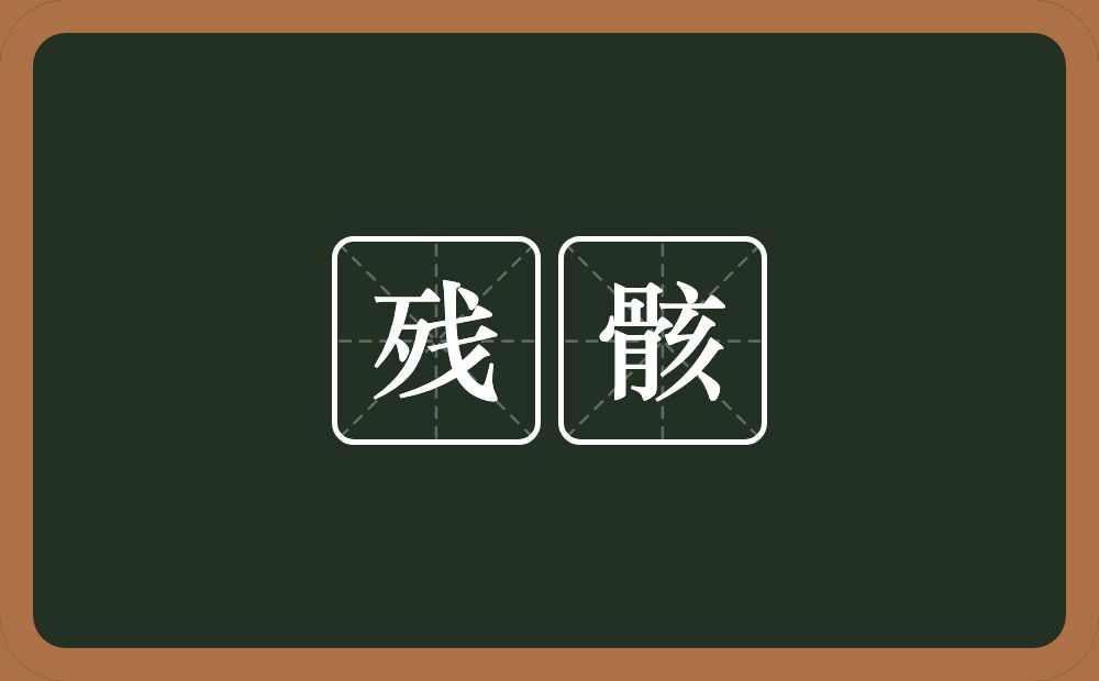 残骸的意思?残骸是什么意思?