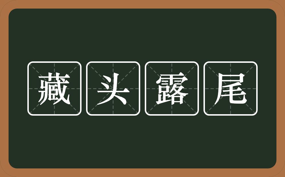 藏头露尾的意思？藏头露尾是什么意思？