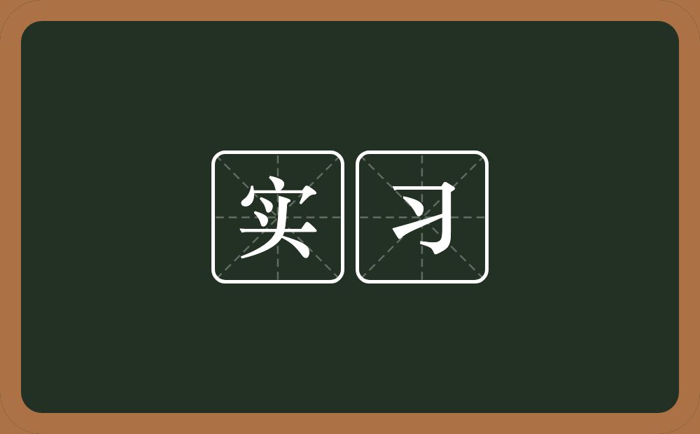 实习的意思?实习是什么意思?