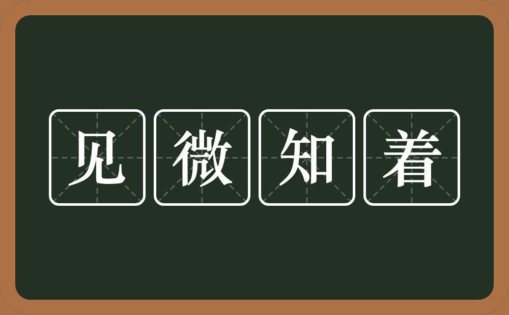 见微知着的意思?见微知着是什么意思?
