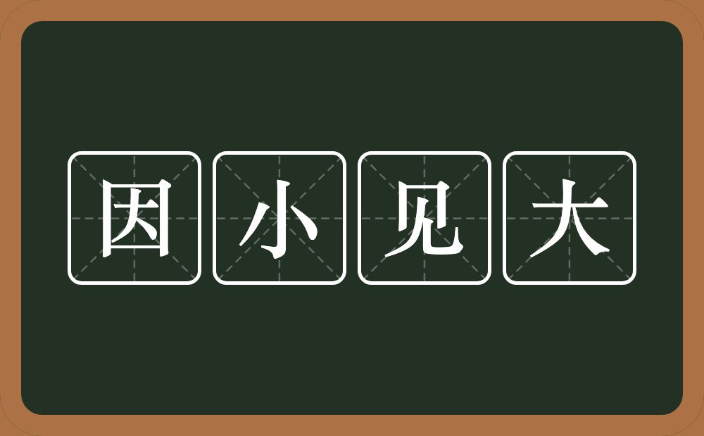 因小见大的意思？因小见大是什么意思？