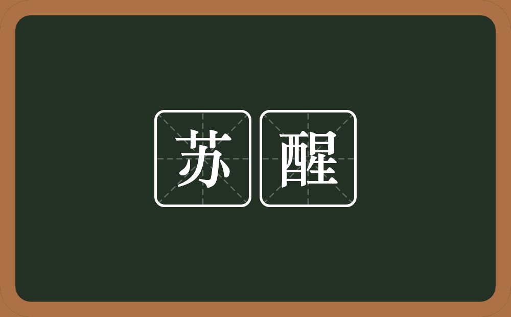 苏醒的意思?苏醒是什么意思?