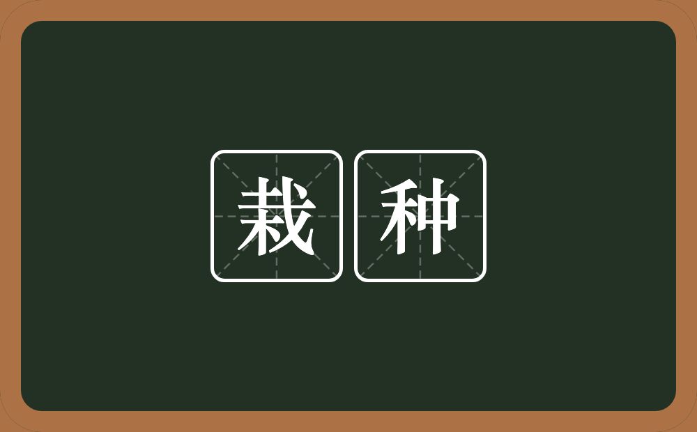 栽种的意思?栽种是什么意思?