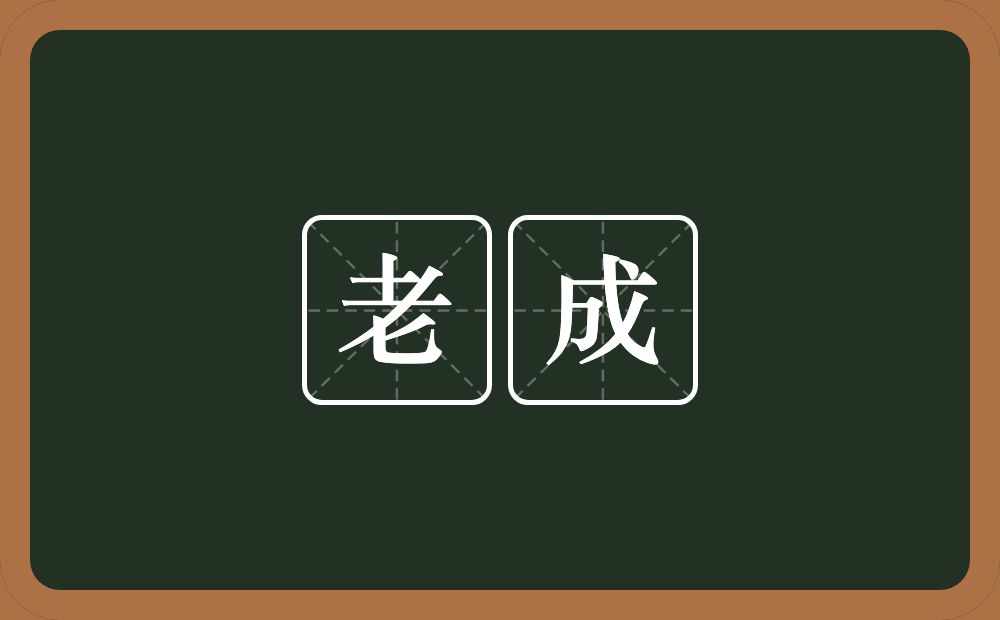 老成的意思?老成是什么意思?