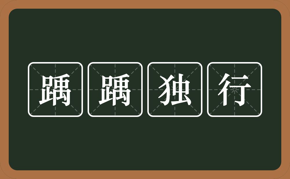 踽踽独行的意思?踽踽独行是什么意思?