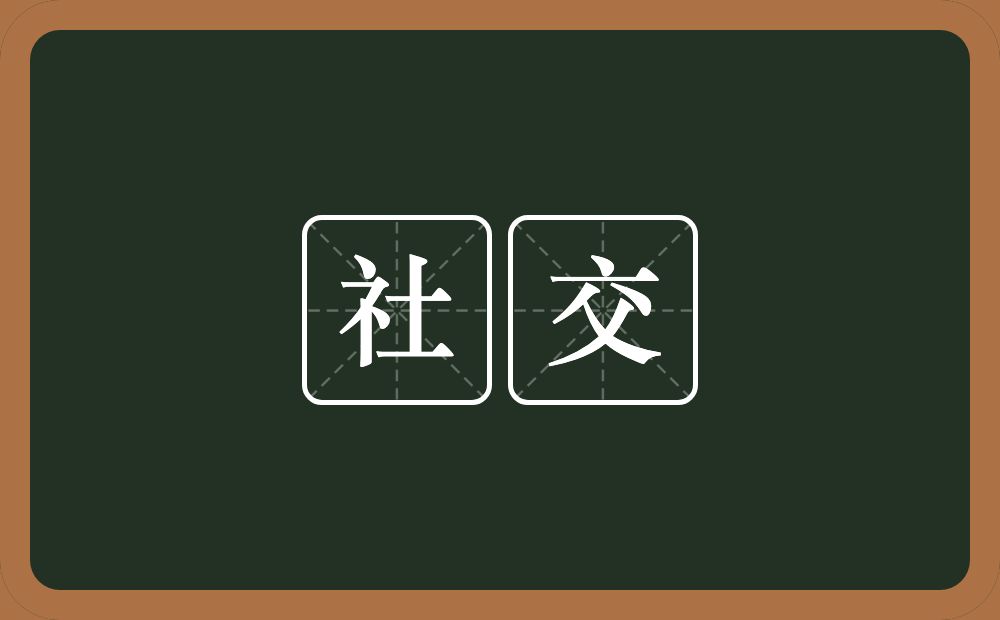 社交的意思?社交是什么意思?