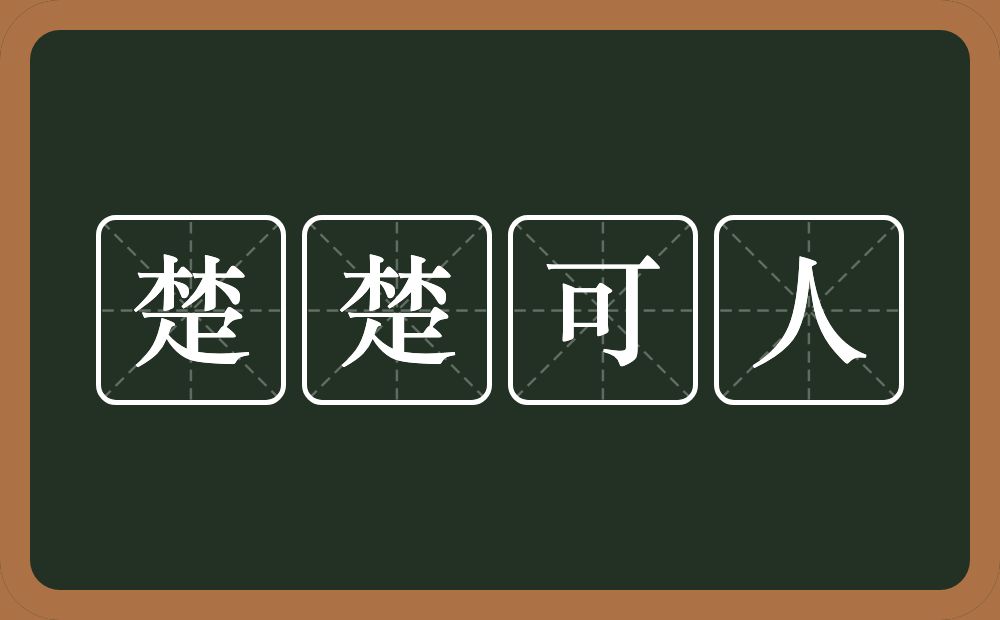 楚楚可人的意思?楚楚可人是什么意思?