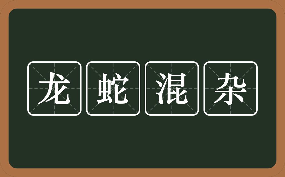 龙蛇混杂的意思?龙蛇混杂是什么意思?