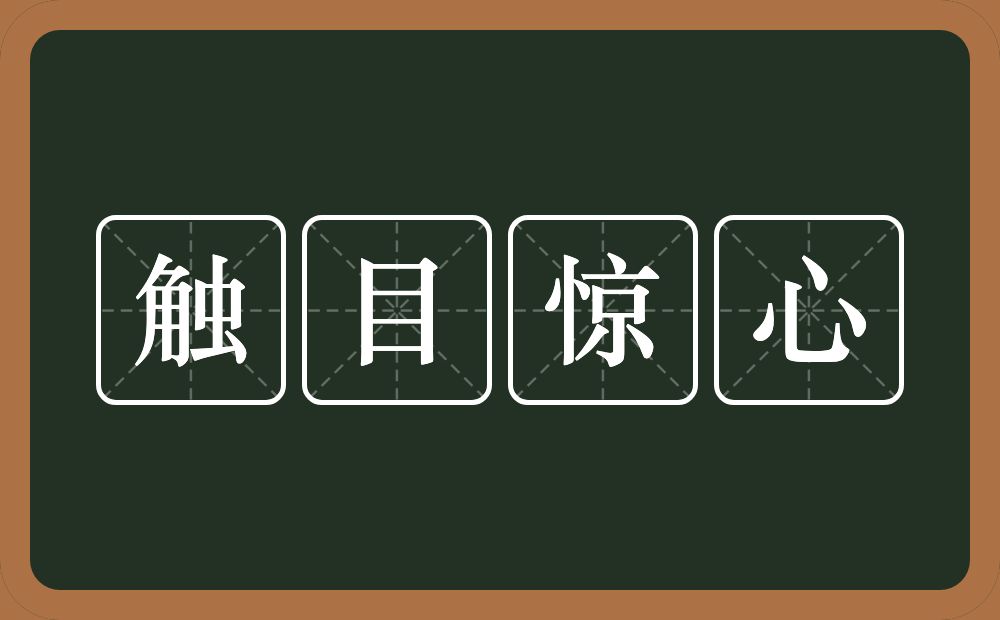 触目惊心的意思?触目惊心是什么意思?