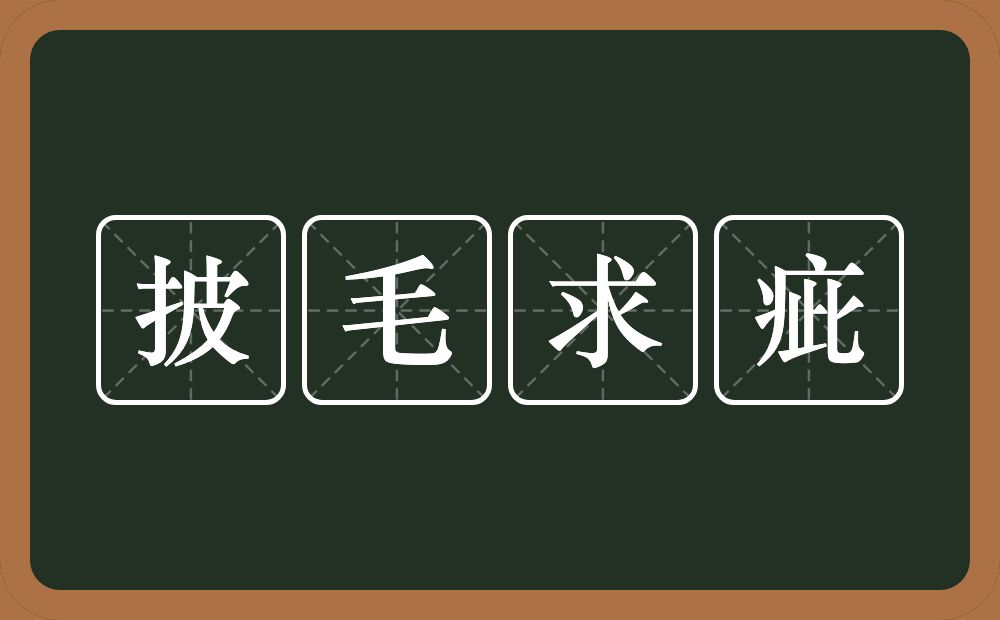 披毛求疵的意思？披毛求疵是什么意思？