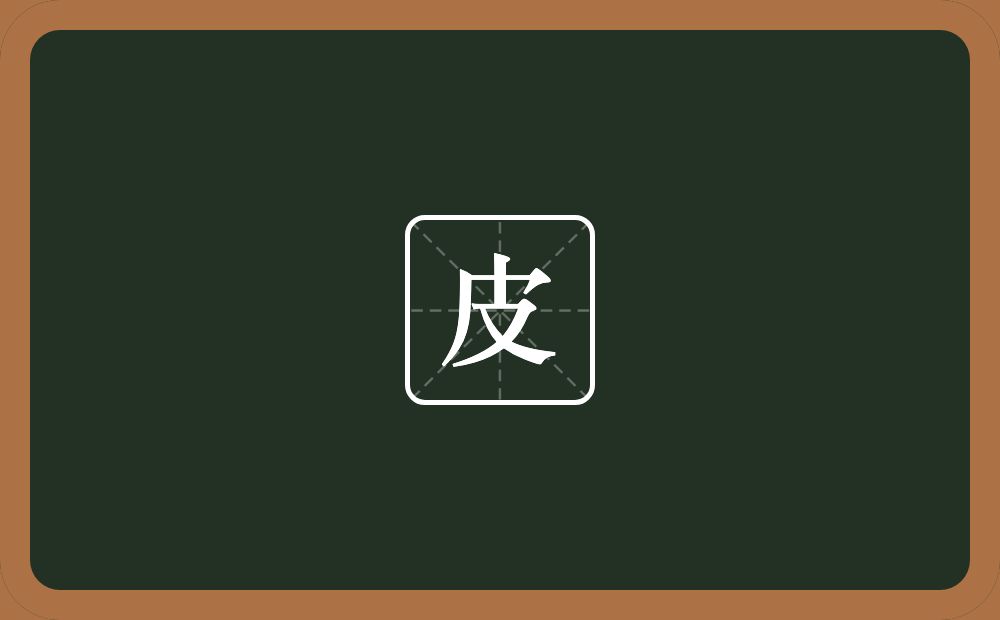 皮的意思?皮是什么意思?