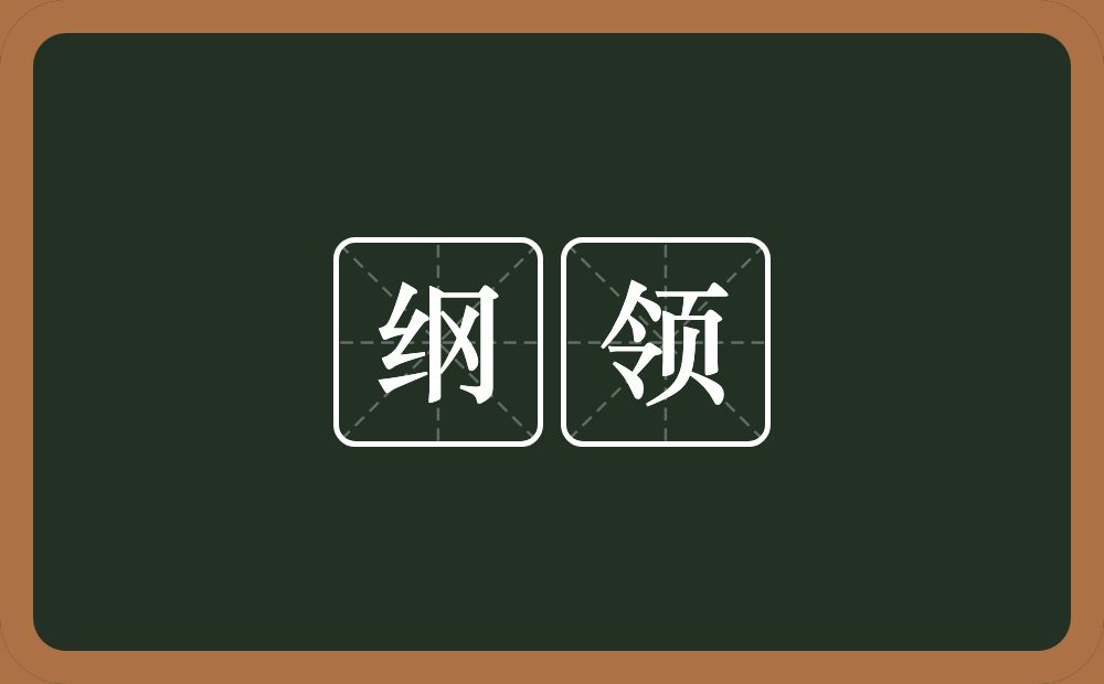 纲领的意思?纲领是什么意思?
