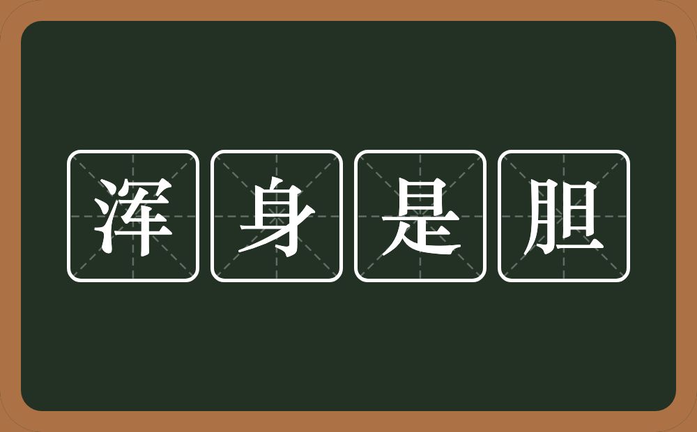 浑身是胆的意思?浑身是胆是什么意思?