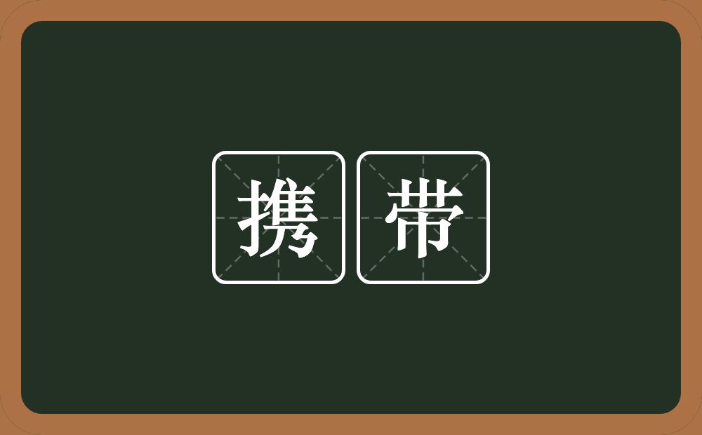 携带的意思?携带是什么意思?