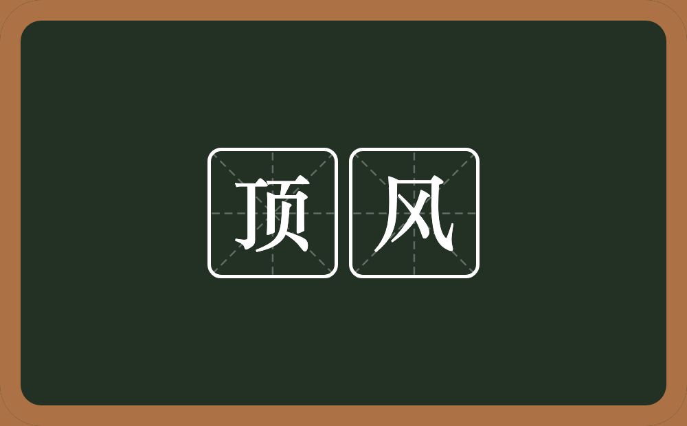 顶风的意思?顶风是什么意思?