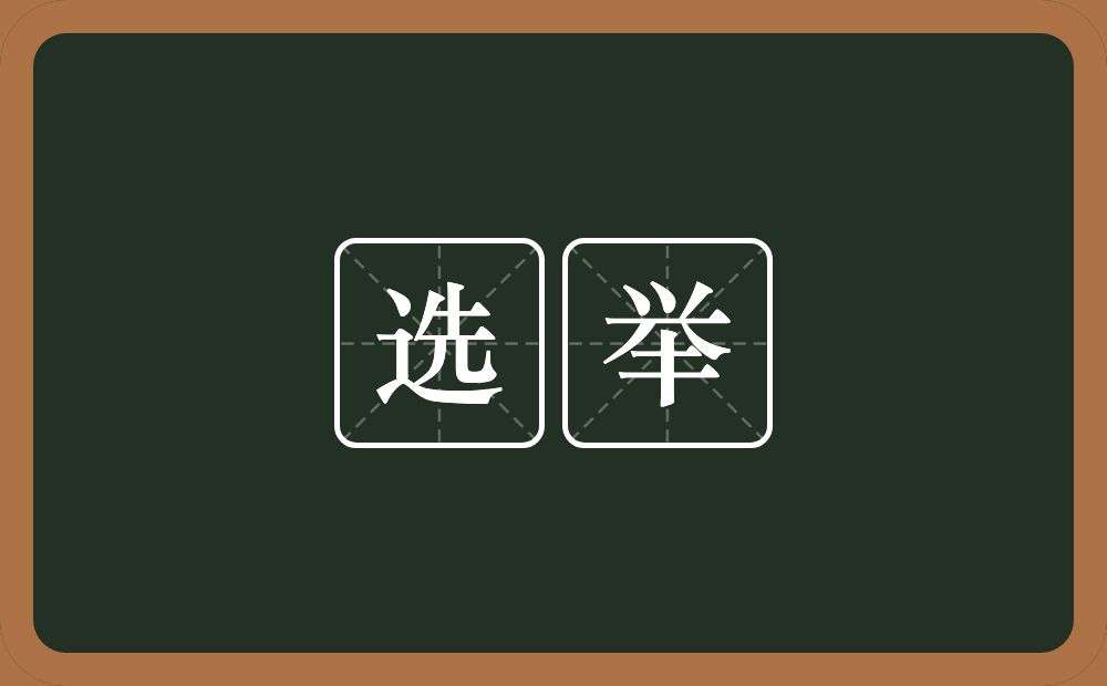 选举的意思?选举是什么意思?