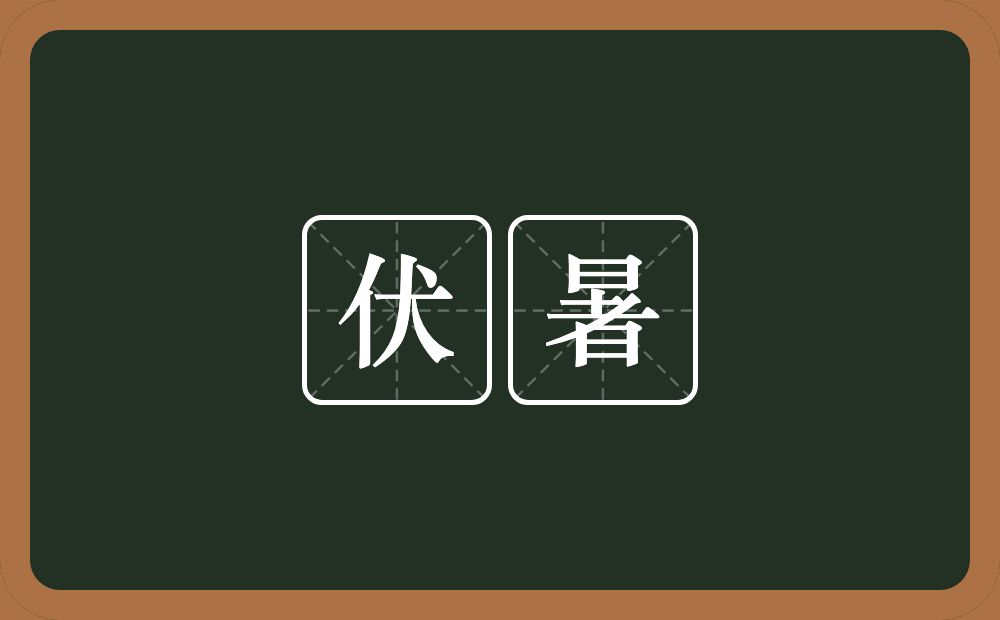 伏暑的意思？伏暑是什么意思？