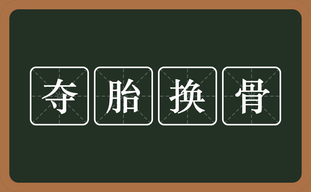 夺胎换骨的意思?夺胎换骨是什么意思?