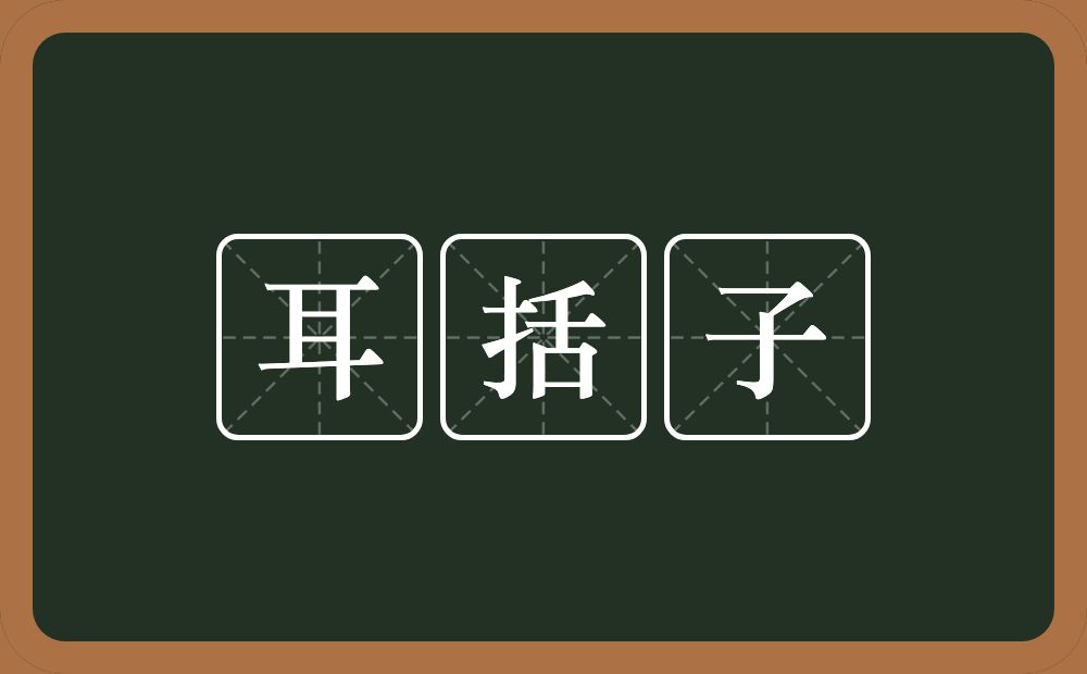 耳括子的意思？耳括子是什么意思？