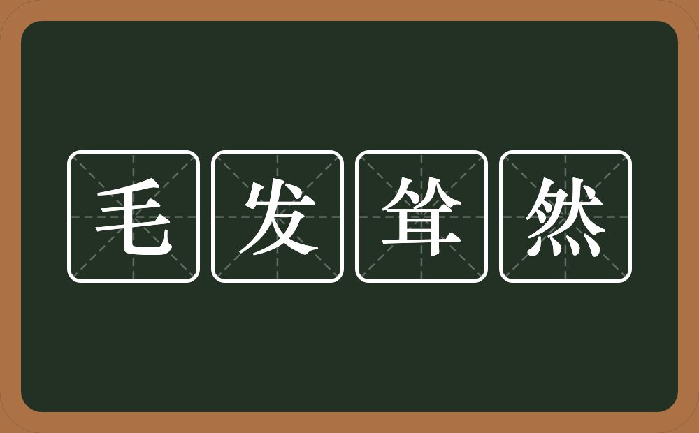 毛发耸然的意思？毛发耸然是什么意思？