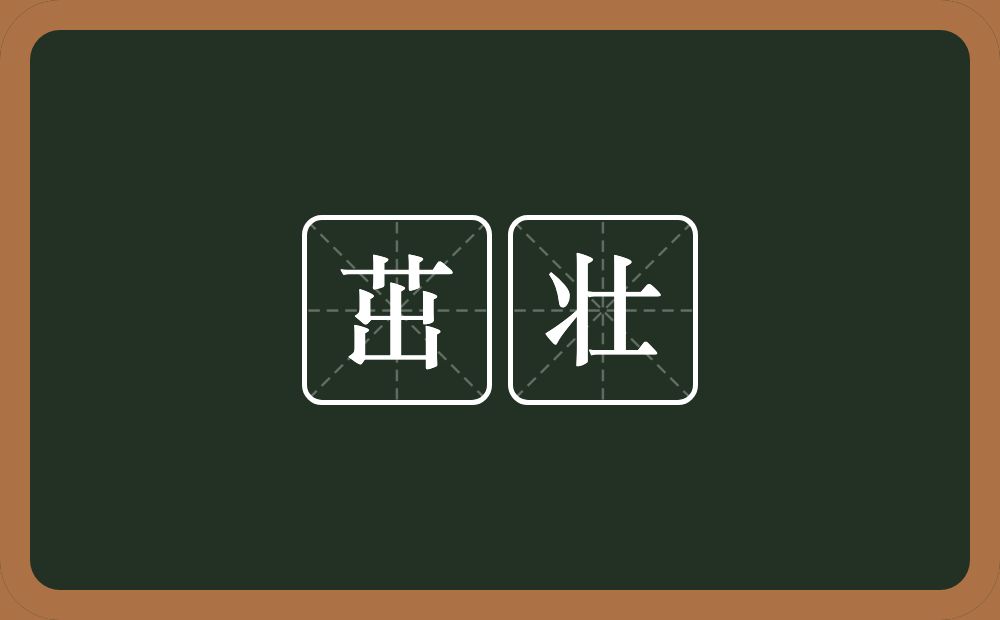 茁壮的意思?茁壮是什么意思?