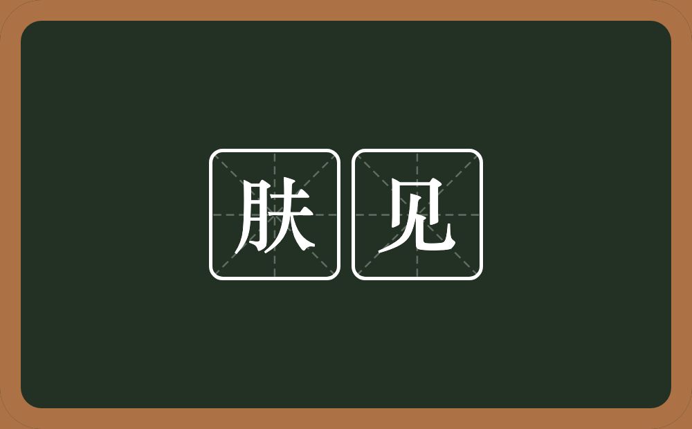肤见的意思?肤见是什么意思?