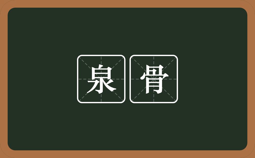 泉骨的意思？泉骨是什么意思？