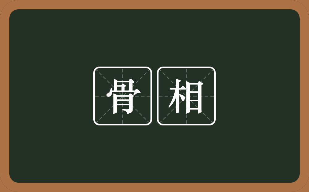骨相的意思?骨相是什么意思?
