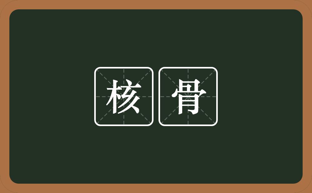 核骨的意思?核骨是什么意思?