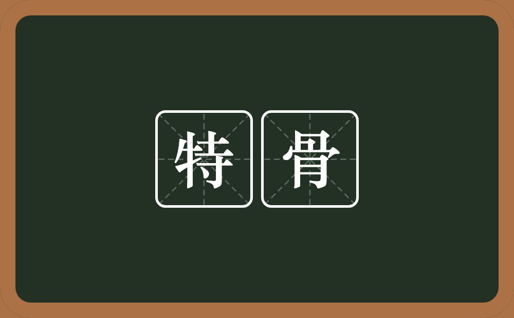 特骨的意思？特骨是什么意思？
