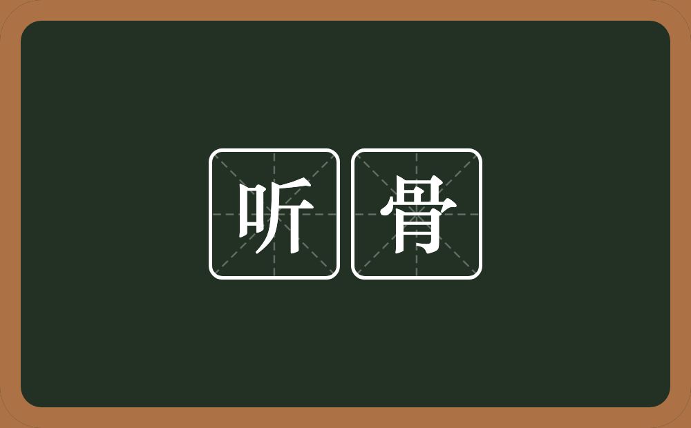 听骨的意思？听骨是什么意思？
