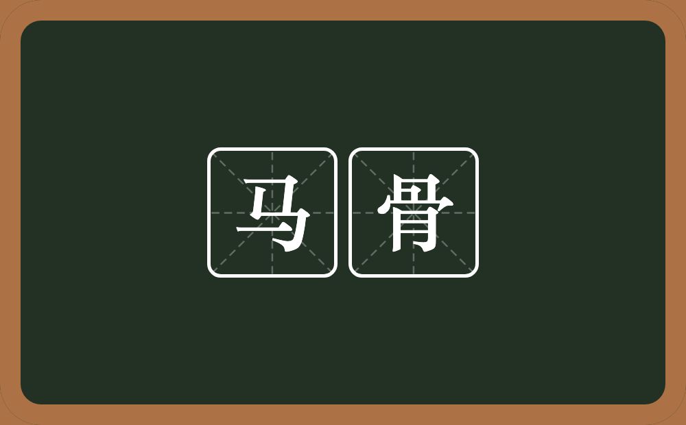 马骨的意思?马骨是什么意思?