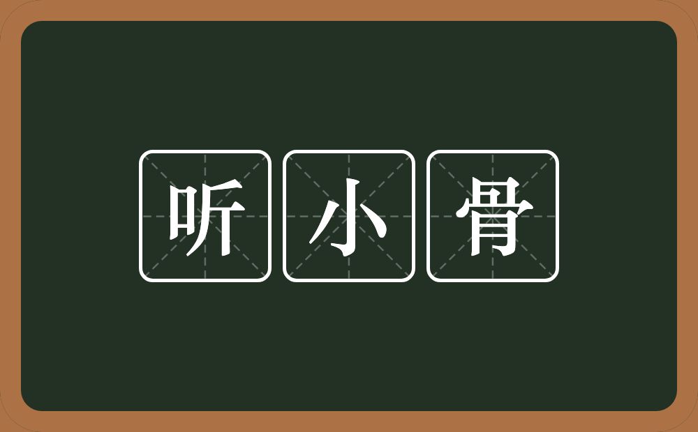 听小骨的意思？听小骨是什么意思？