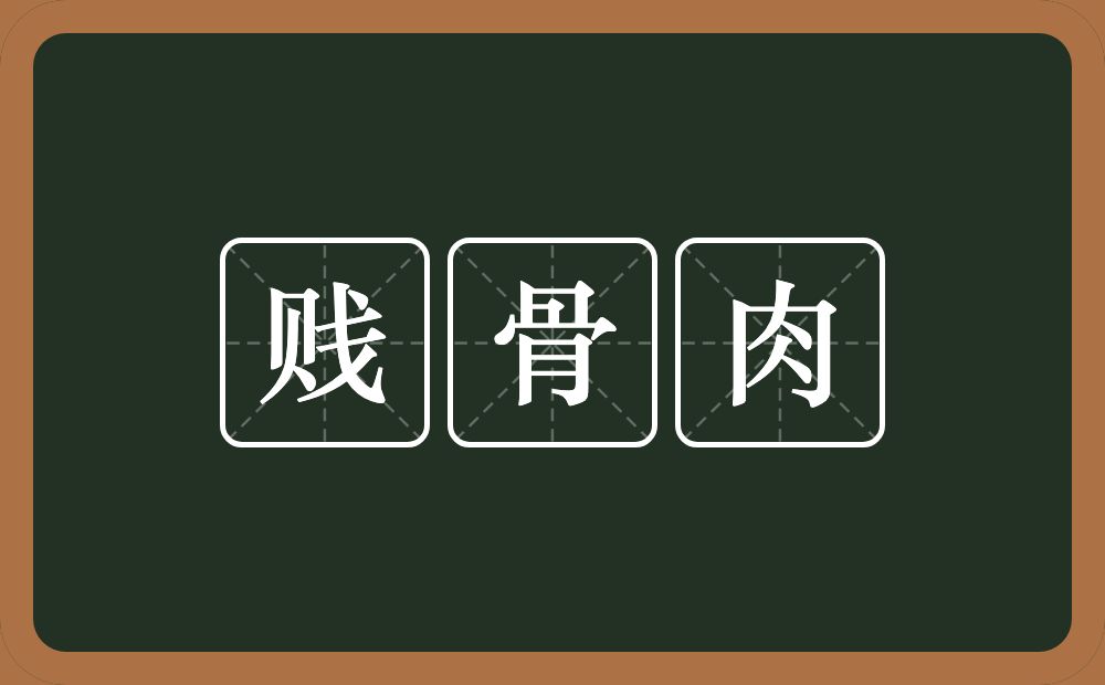 贱骨肉的意思？贱骨肉是什么意思？