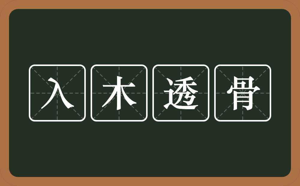 入木透骨的意思？入木透骨是什么意思？