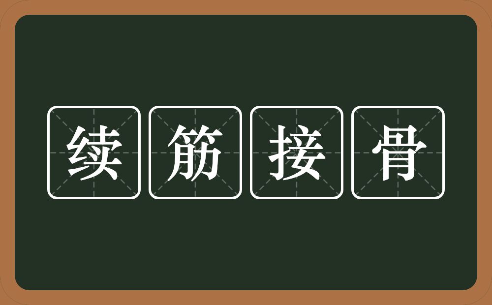 续筋接骨的意思？续筋接骨是什么意思？