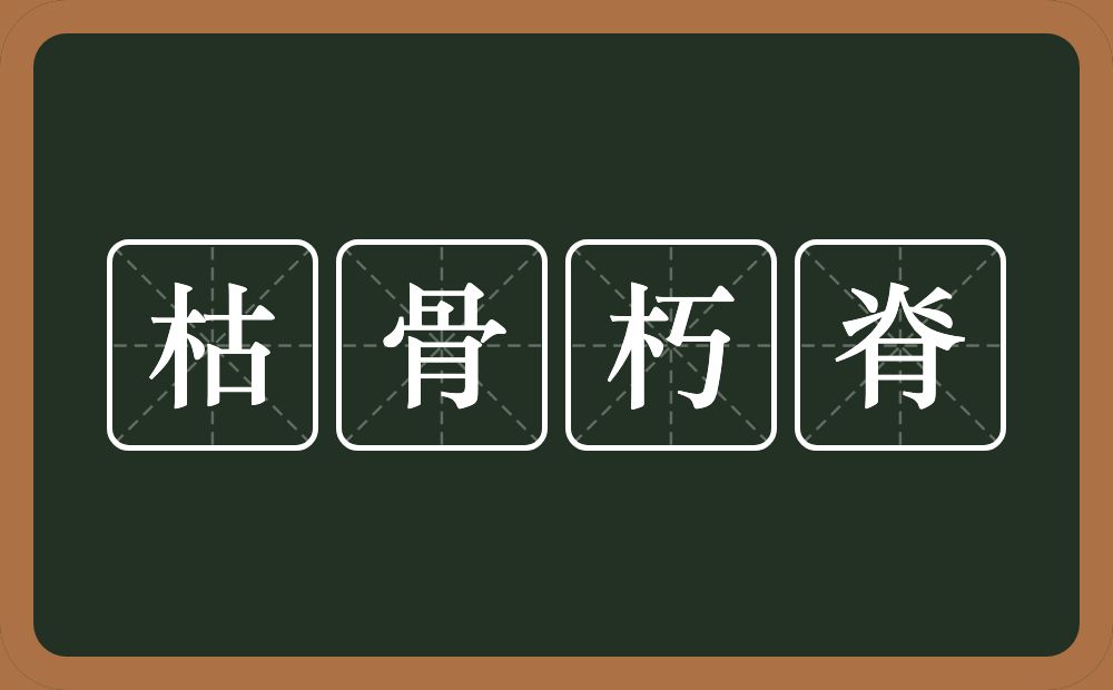 枯骨朽脊的意思？枯骨朽脊是什么意思？