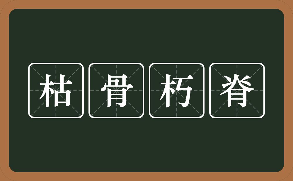 枯骨朽脊的意思？枯骨朽脊是什么意思？