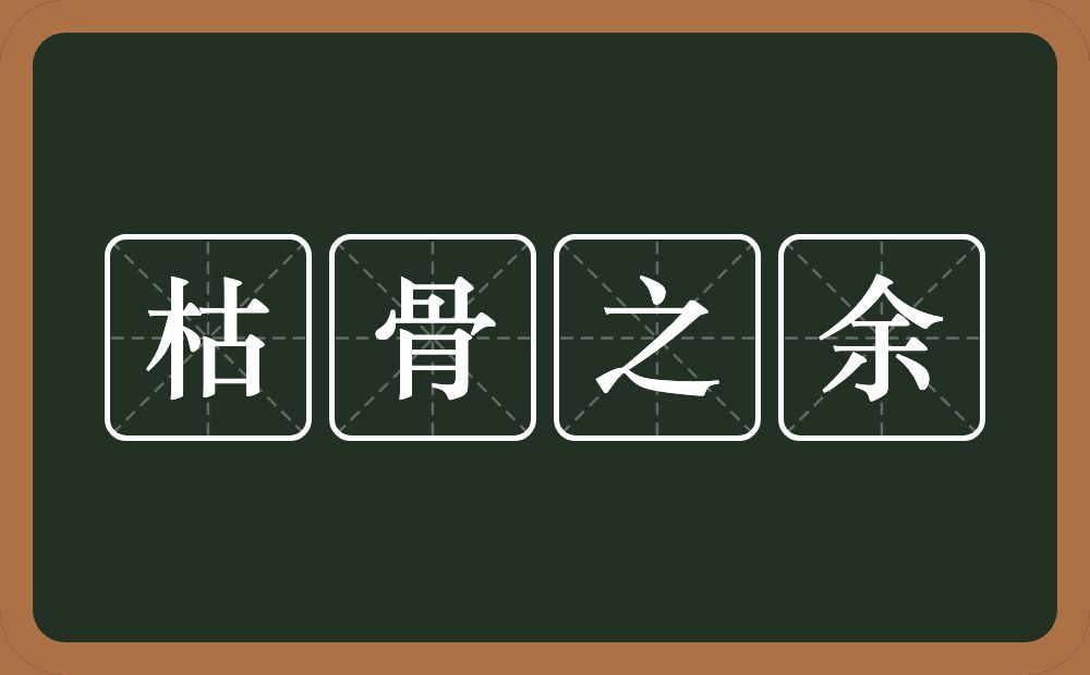 枯骨之余的意思？枯骨之余是什么意思？