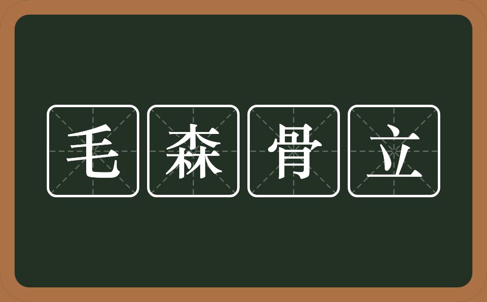 毛森骨立的意思？毛森骨立是什么意思？