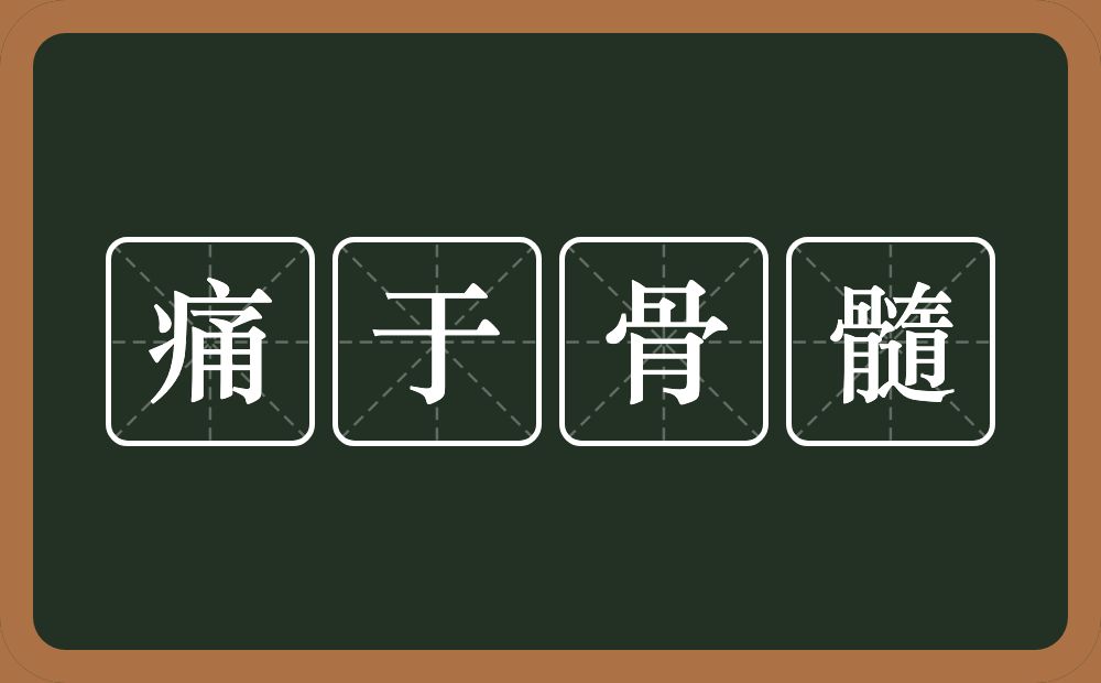 痛于骨髓的意思？痛于骨髓是什么意思？