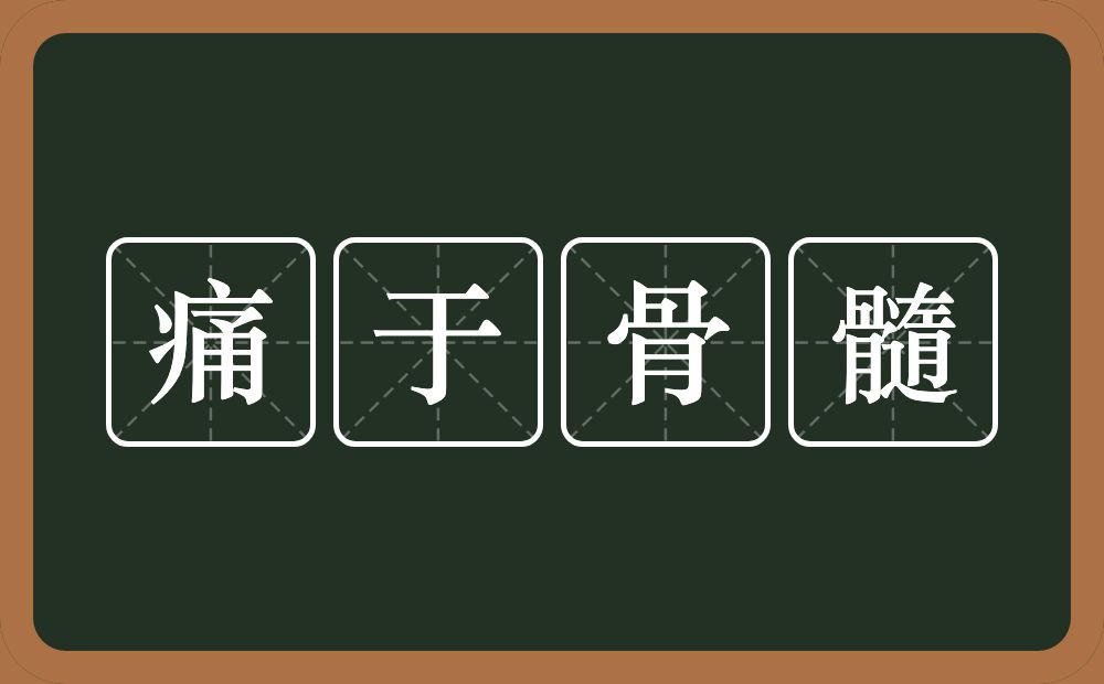 痛于骨髓的意思？痛于骨髓是什么意思？