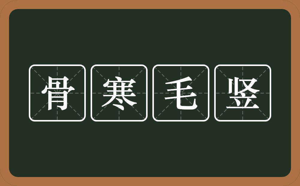 骨寒毛竖的意思？骨寒毛竖是什么意思？