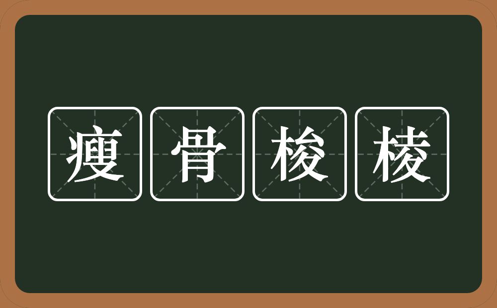 瘦骨梭棱的意思？瘦骨梭棱是什么意思？