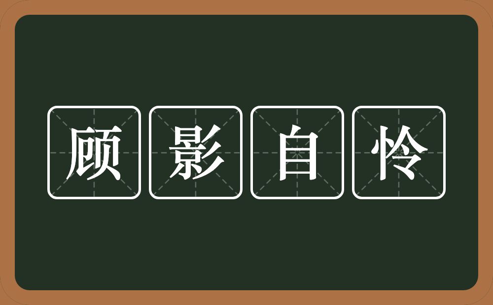 顾影自怜的意思?顾影自怜是什么意思?
