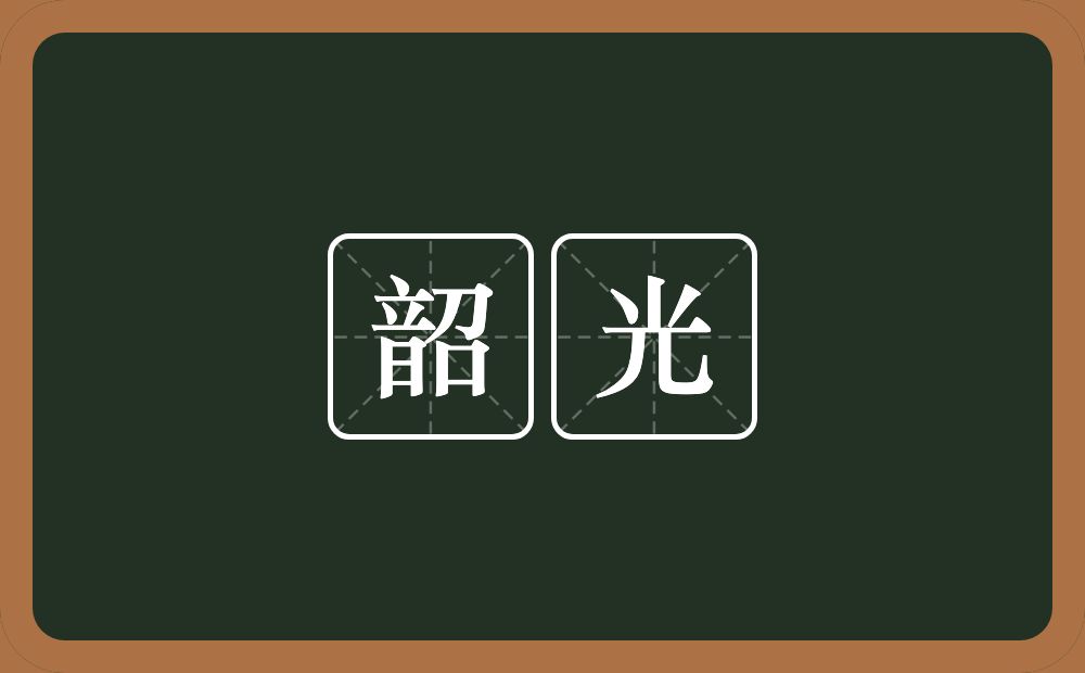 韶光的意思?韶光是什么意思?