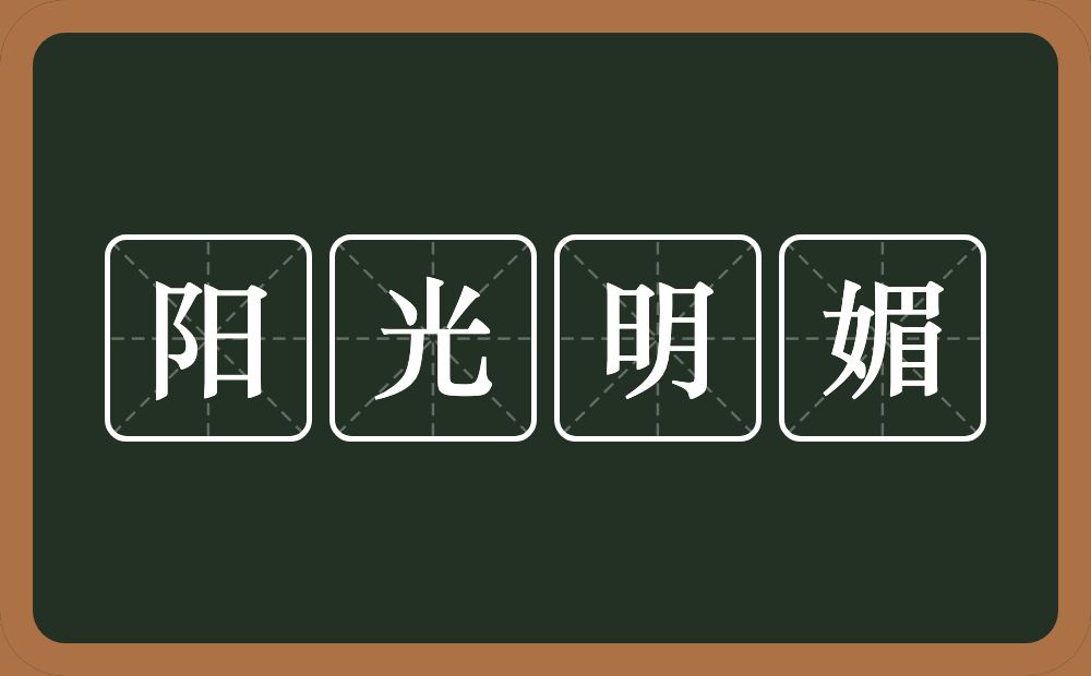 阳光明媚的意思?阳光明媚是什么意思?