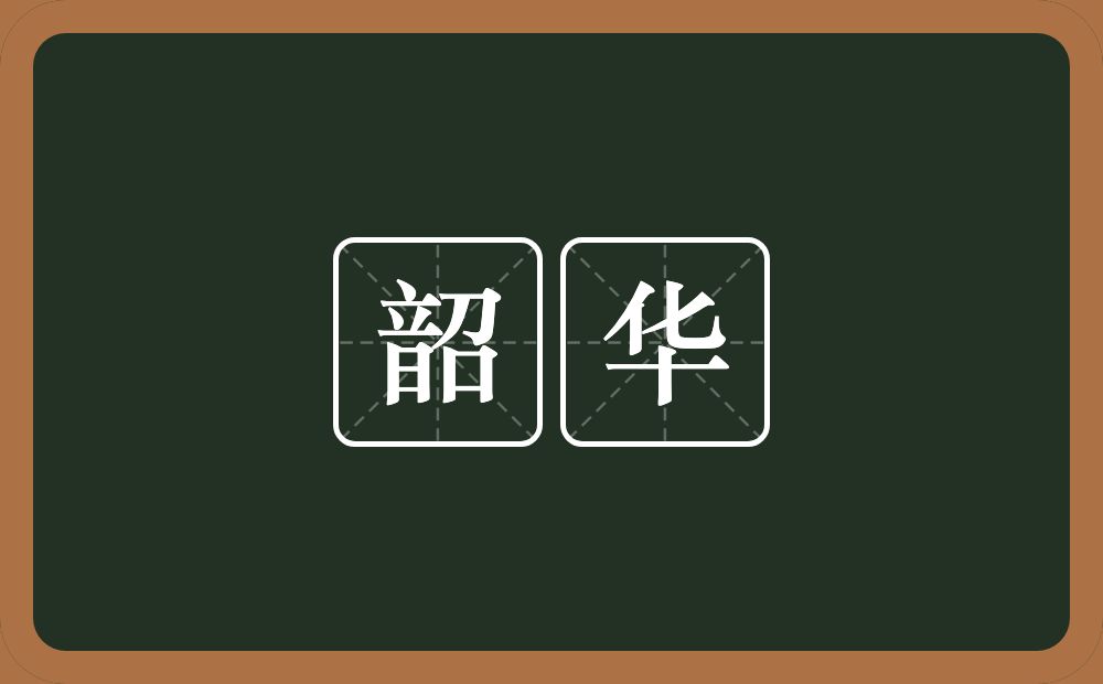 韶华的意思?韶华是什么意思?