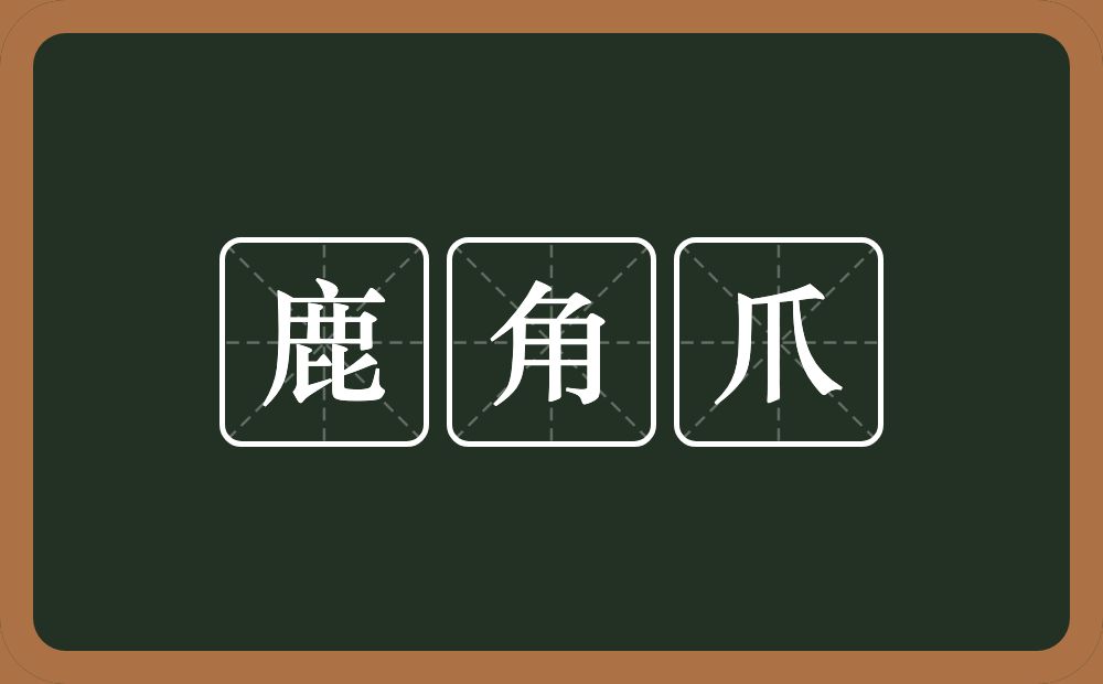 鹿角爪的意思？鹿角爪是什么意思？