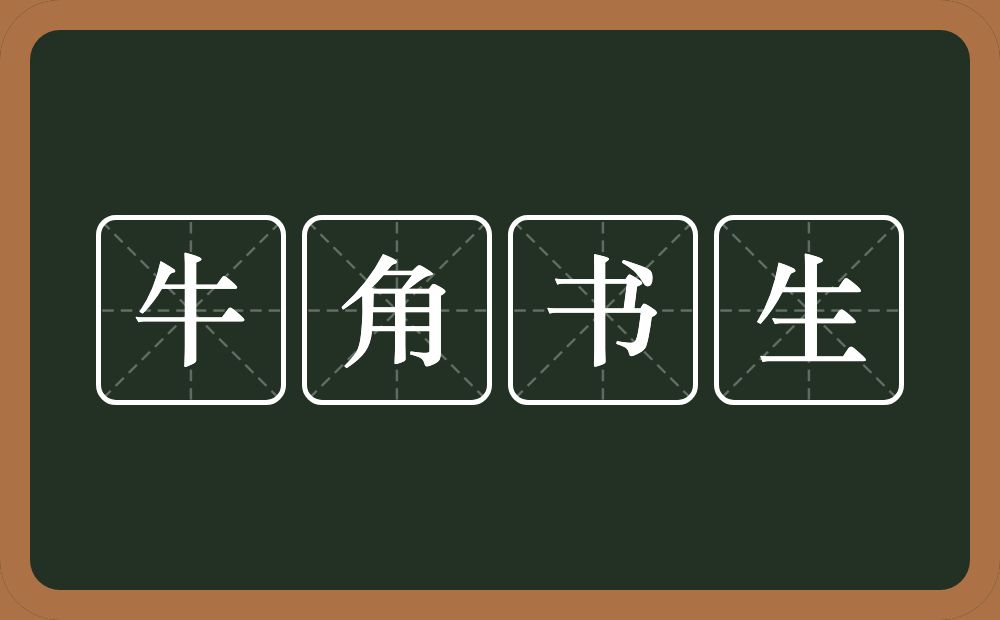 牛角书生的意思？牛角书生是什么意思？